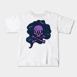 Purple Bones In Smoke Kids T-Shirt